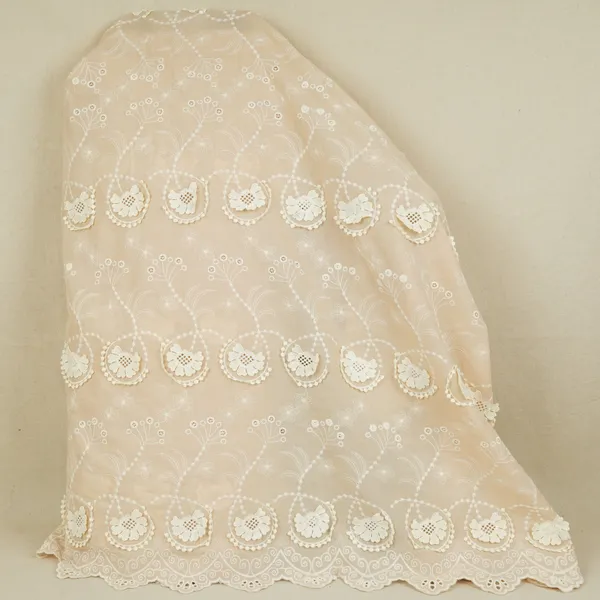 Beige_Floral_3d_Schiffli_Embroidery_Cotton_Schiffli_Fabric_Af_30089_Default_Title