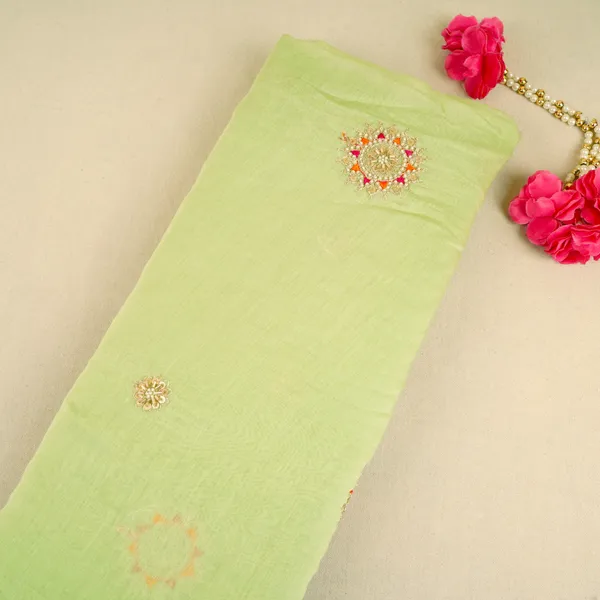 Light_Lime_Green_Floral_Cutdana_Embroidery_Mul_Chanderi_Fabric_Sn_30096_Default_Title