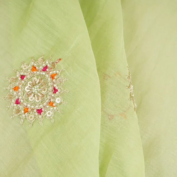 Light_Lime_Green_Floral_Cutdana_Embroidery_Mul_Chanderi_Fabric_Sn_30096_Default_Title