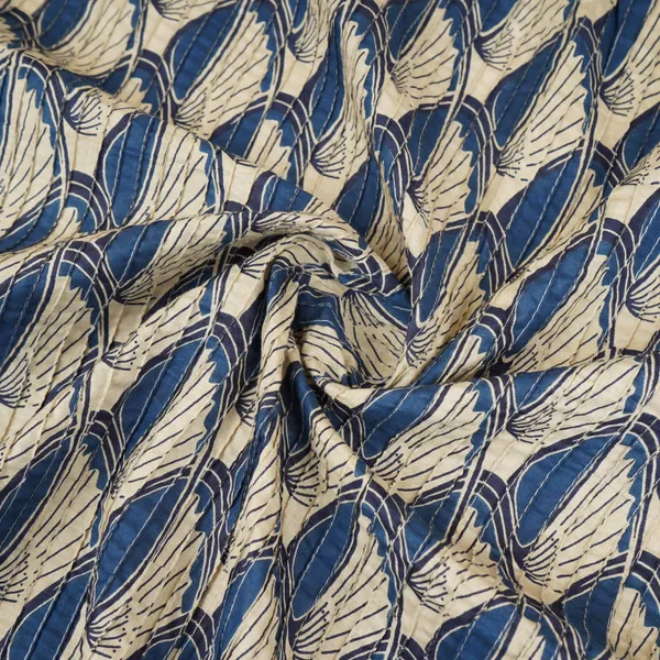 White_With_Blue_Batik_Print_Pintuck_Cotton_Fabric_Mfr_29827_Default_Title