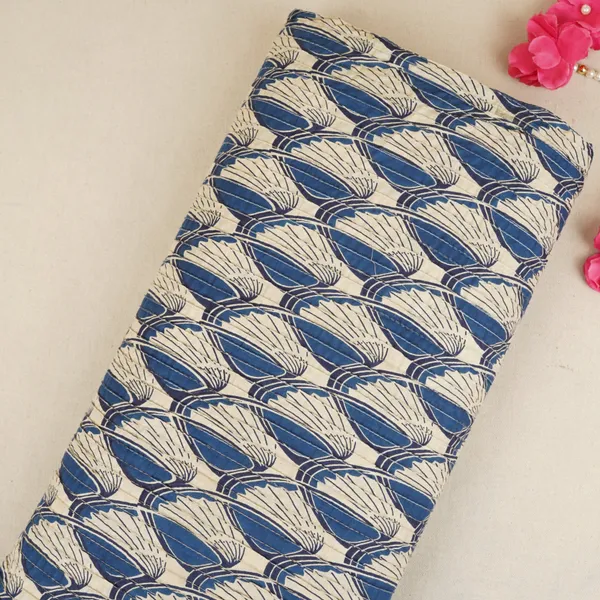 White_With_Blue_Batik_Print_Pintuck_Cotton_Fabric_Mfr_29827_Default_Title