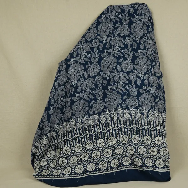 Blue_With_White_Floral_Print_Muslin_Schiffli_Fabric_Mfr_29832_Default_Title
