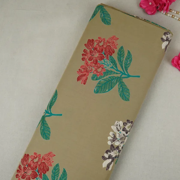 Beige_Green_Floral_Print_Cotton_Fabric_Mfr_29886_Default_Title