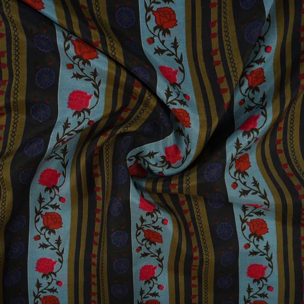Sky_Blue_Black_Floral_Stripes_Print_Muslin_Fabric_Mf_30192_Default_Title