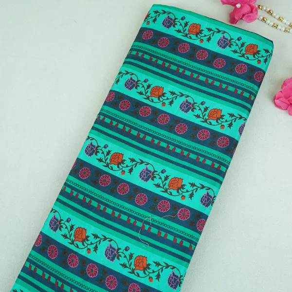 Green_Navy_Blue_Floral_Stripes_Print_Muslin_Fabric_Mf_30196_Default_Title