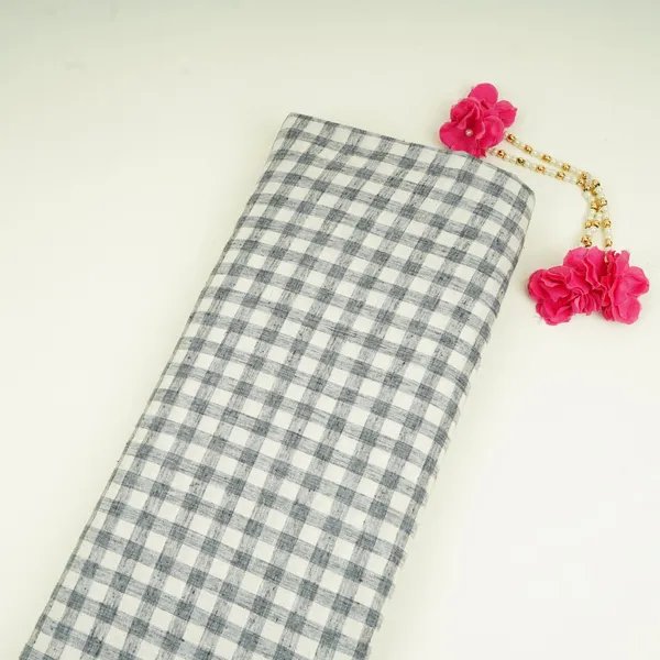 Grey_White_Check_Linen_Fabric_Rs_30236_Default_Title
