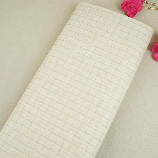 Beige_Check_Print_Linen_Fabric_Mfm_30130_Default_Title