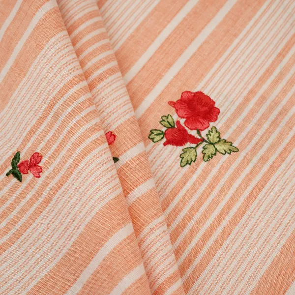 Peach_White_Stripes_Floral_Embroidery_South_Cotton_Fabric_Gts_30262_Default_Title