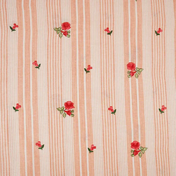 Peach_White_Stripes_Floral_Embroidery_South_Cotton_Fabric_Gts_30262_Default_Title