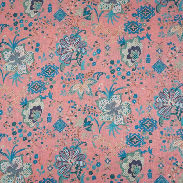 Coral_Pink_Floral_Print_Cotton_Linen_Fabric_Gts_30278_Default_Title