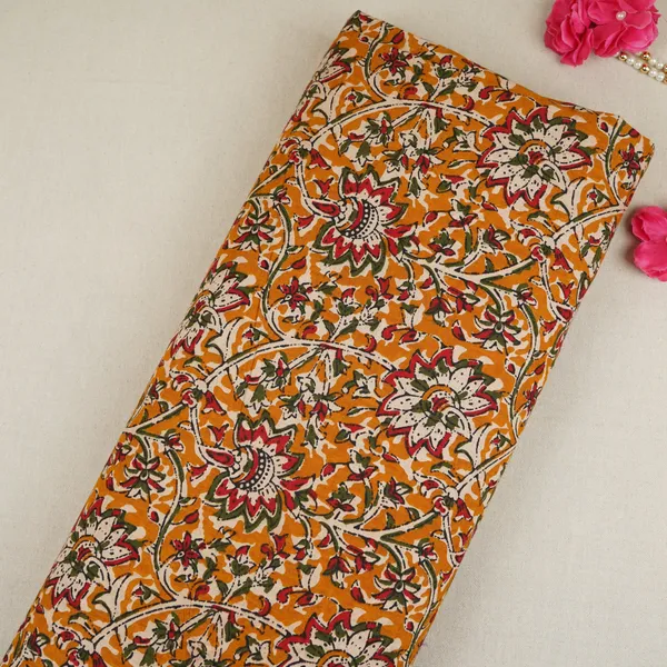 Yellow_Kalamkari_Print_Cotton_Fabric_Og_30303_Default_Title