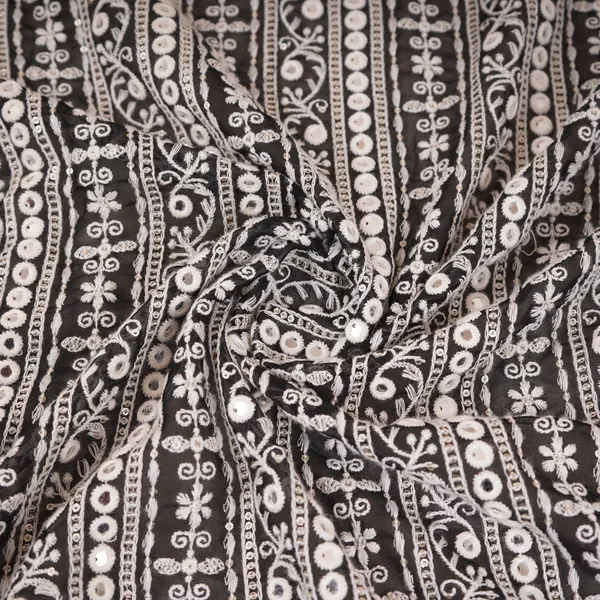 Black_Chikankari_Mirror_Embroidery_Georgette_Fabric_At_30348_Default_Title
