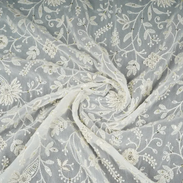 Off_White_Dyeable_Chikankari_Embroidery_Georgette_Fabric_At_30352_Default_Title