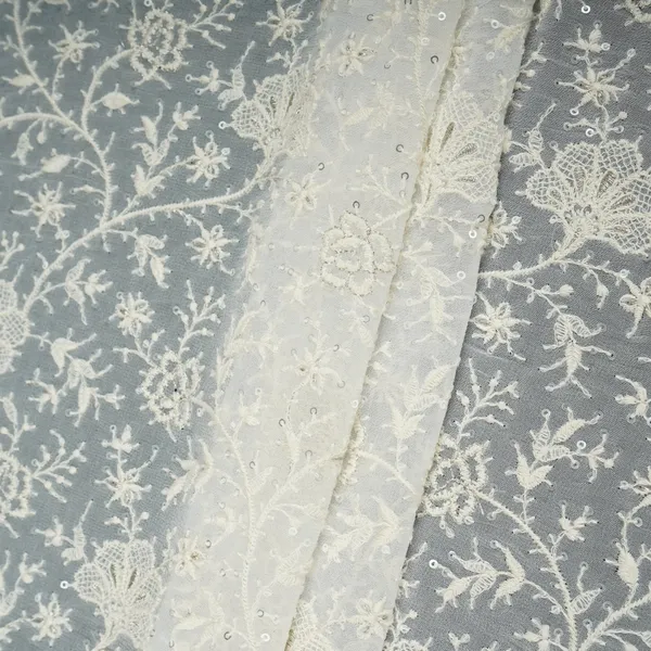 Off_White_Dyeable_Chikankari_Embroidery_Georgette_Fabric_At_30353_Default_Title