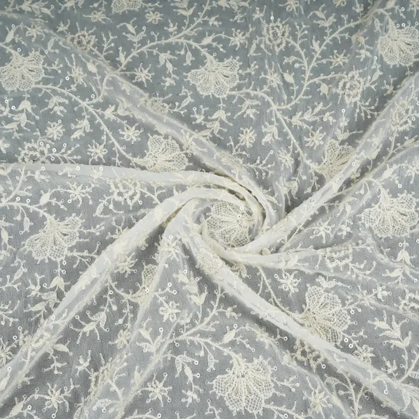 Off_White_Dyeable_Chikankari_Embroidery_Georgette_Fabric_At_30353_Default_Title