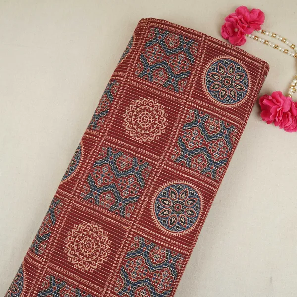 Maroon_Ajrakh_With_Kantha_Print_Cotton_Fabric_Og_30426_Default_Title