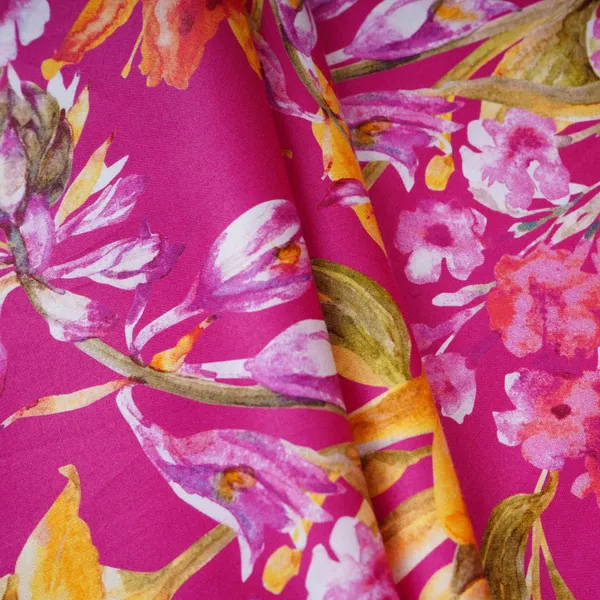 Magenta_Pink_With_Yellow_Floral_Print_Cotton_Satin_Fabric_Pg_30443_Default_Title