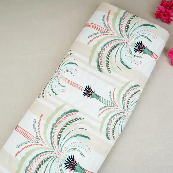 White_Floral_Print_Poplin_Fabric_Lsf_30550_Default_Title