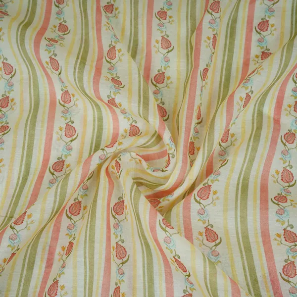 Off_White_Green_Floral_Stripes_Print_Mul_Chanderi_Fabric_Gts_30505_Default_Title