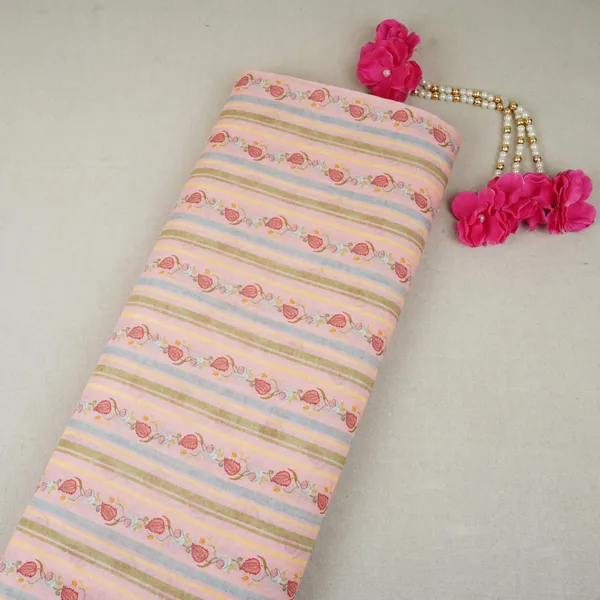 Pink_Green_Stripes_Print_Mul_Chanderi_Fabric_Gts_30509_Default_Title