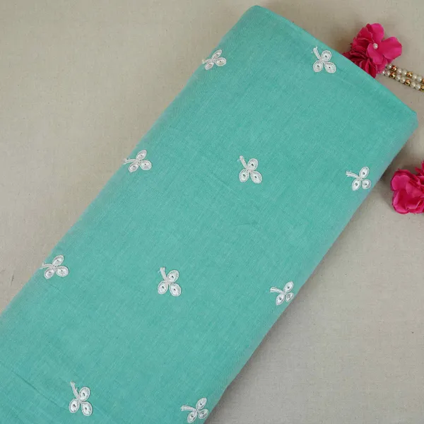 Teal_Green_Floral_Embroidery_South_Cotton_Fabric_Za_30589_Default_Title
