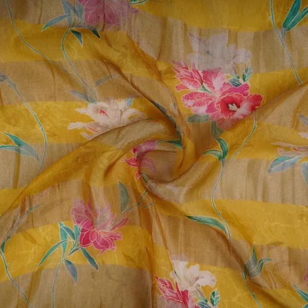 Olive_Green_With_Golden_Stripes_Floral_Print_Organza_Tissue_Fabric_Vf_30632_Default_Title