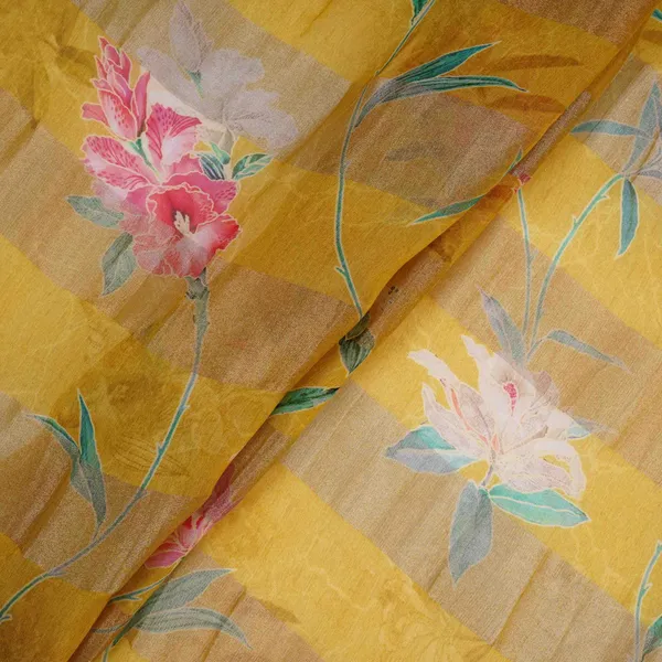 Olive_Green_With_Golden_Stripes_Floral_Print_Organza_Tissue_Fabric_Vf_30632_Default_Title