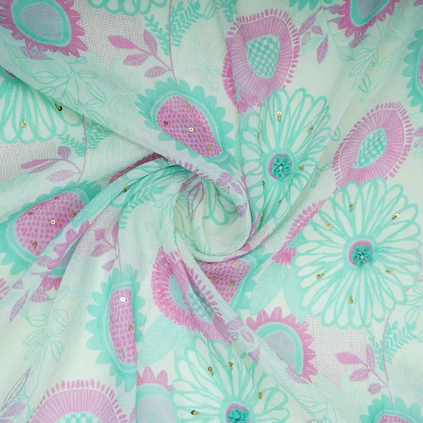 Pink_With_Multicolor_Floral_Cutdana_Chinnon_Fabric_Vf_30638_Default_Title