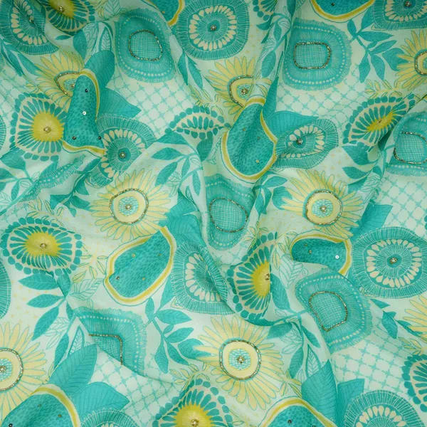 Teal_Blue_With_Multicolor_Floral_Cutdana_Chinnon_Fabric_Vf_30640_Default_Title
