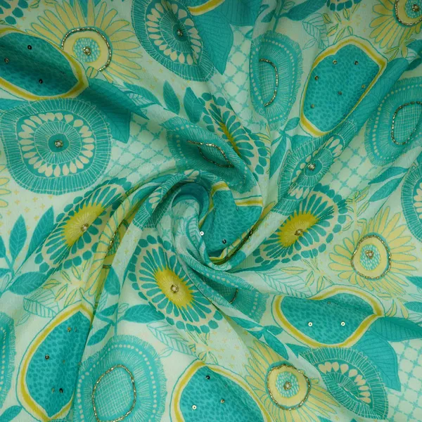 Teal_Blue_With_Multicolor_Floral_Cutdana_Chinnon_Fabric_Vf_30640_Default_Title