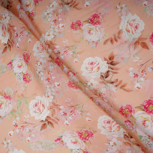 Peach_Floral_Print_Organza_Fabric_Mt_30671_Default_Title