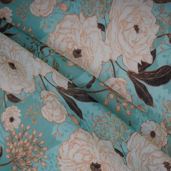 Teal_Green_Floral_Print_Organza_Fabric_Mt_30672_Default_Title