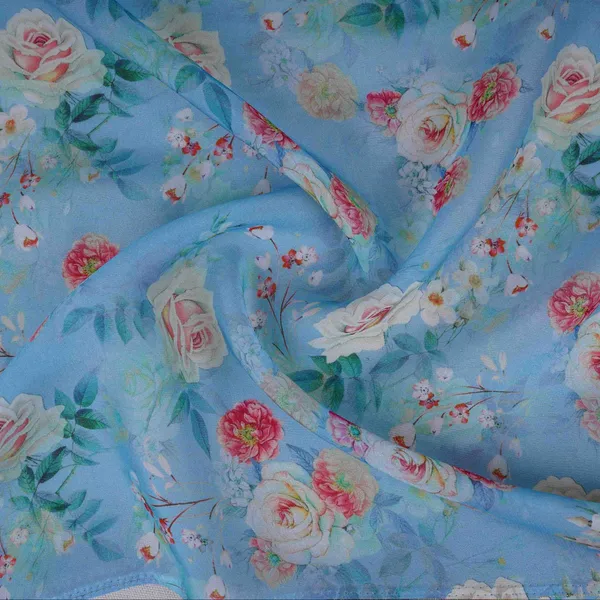 Sky_Blue_Floral_Print_Organza_Fabric_Mt_30673_Default_Title