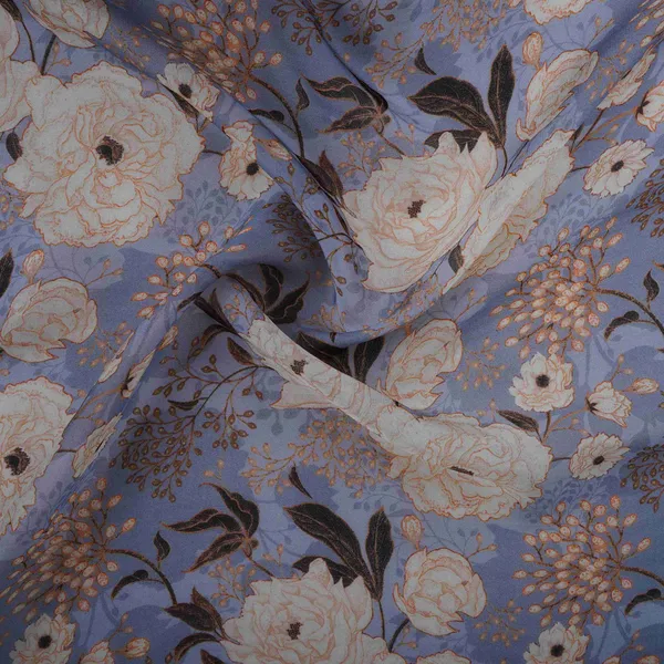 Dusty_Blue_Floral_Print_Organza_Fabric_Mt_30675_Default_Title