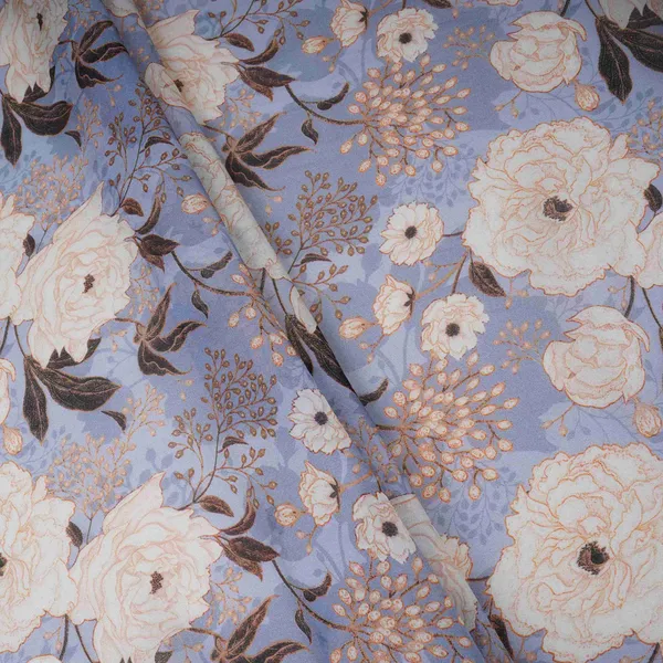 Dusty_Blue_Floral_Print_Organza_Fabric_Mt_30675_Default_Title