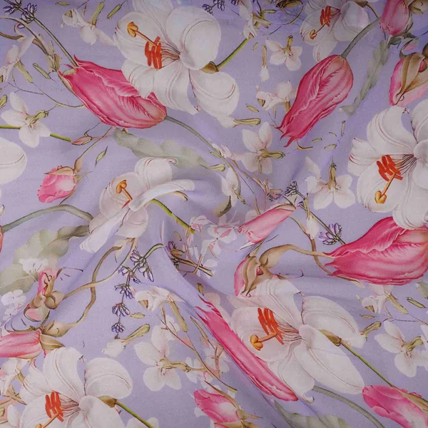 Lavender_Floral_Print_Organza_Fabric_Mt_30679_Default_Title