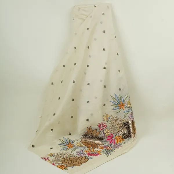 Off_White_Multicolor_Floral_Embroidery_Pure_Banaras_Mul_Chanderi_Fabric_Sgs_30701_Default_Title