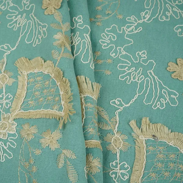 Teal_Green_3d_Floral_Embroidery_Moss_Crepe_Fabric_Cf_30483_Default_Title