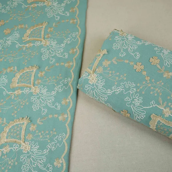 Teal_Green_3d_Floral_Embroidery_Moss_Crepe_Fabric_Cf_30483_Default_Title
