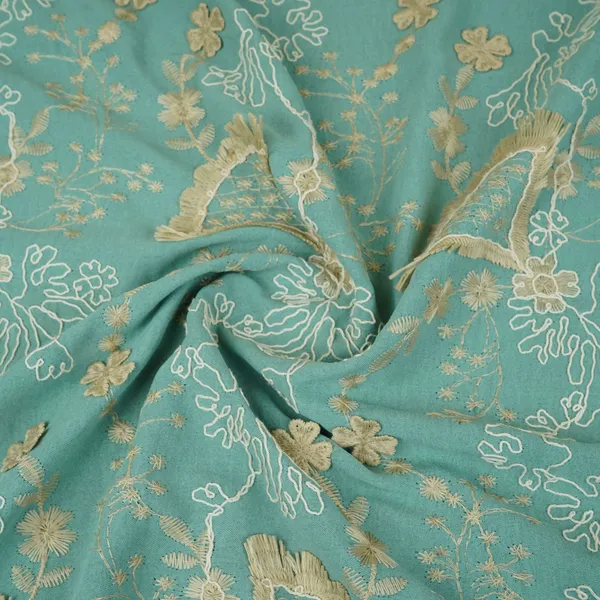 Teal_Green_3d_Floral_Embroidery_Moss_Crepe_Fabric_Cf_30483_Default_Title