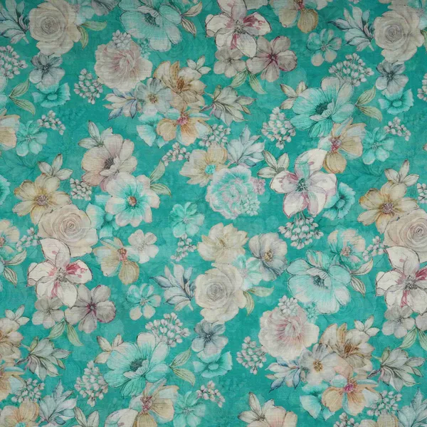 Teal_Green_Floral_Print_Cotton_Linen_Fabric_Rt_30915_Default_Title