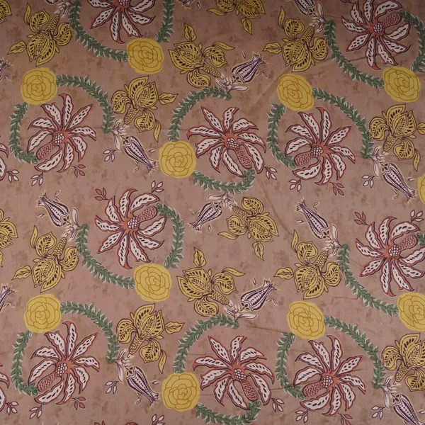 Brown_Floral_Print_Satin_Linen_Fabric_Mt_30991_Default_Title
