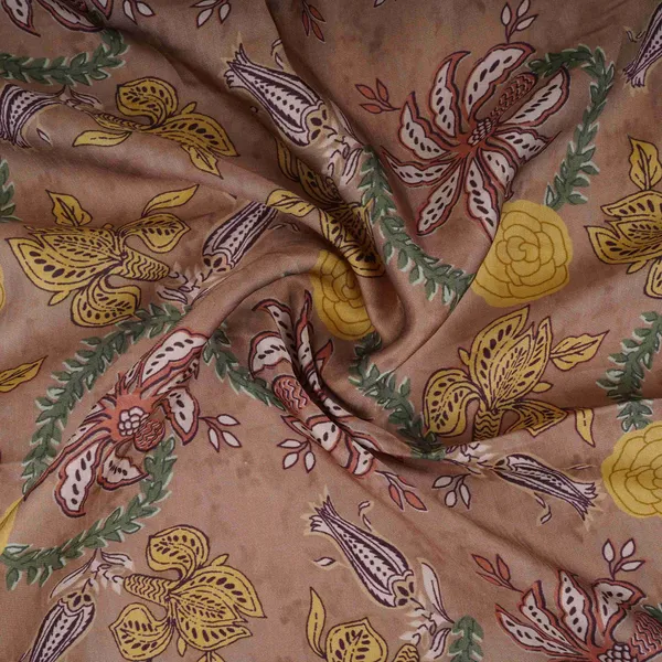 Brown_Floral_Print_Satin_Linen_Fabric_Mt_30991_Default_Title