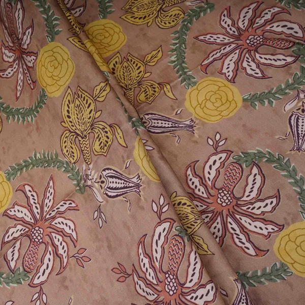 Brown_Floral_Print_Satin_Linen_Fabric_Mt_30991_Default_Title