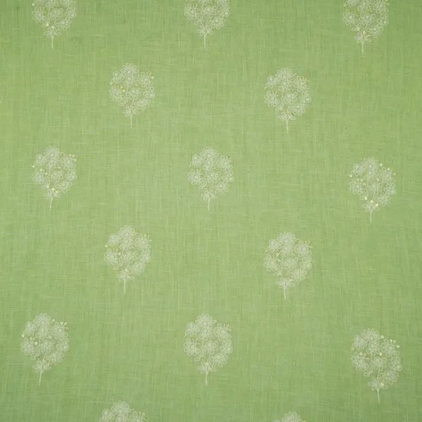 Sage_Green_Floral_Embroidery_Pure_Linen_Fabric_Sn_31143_Default_Title