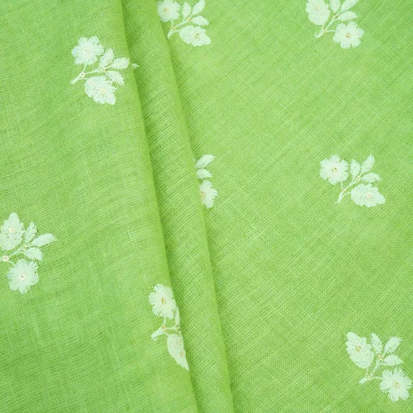 Parrot_Green_Thread_Embroidery_Pure_Linen_Fabric_Sn_31146_Default_Title
