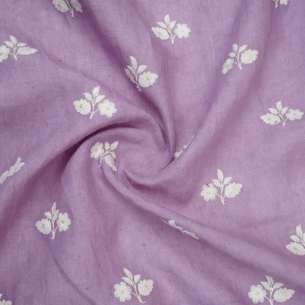 Lavender_Thread_Embroidery_Pure_Linen_Fabric_Sn_31147_Default_Title