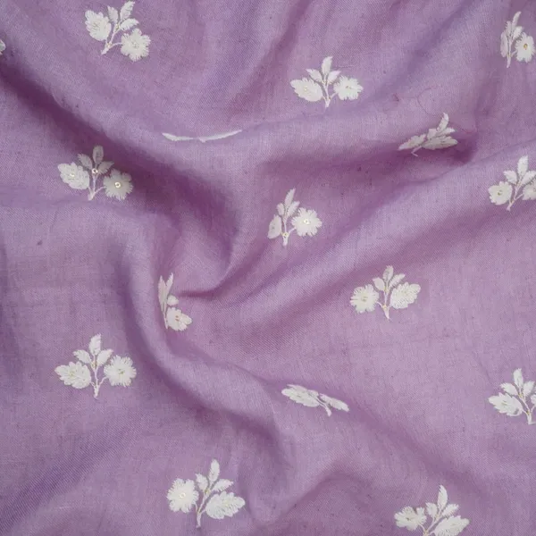 Lavender_Thread_Embroidery_Pure_Linen_Fabric_Sn_31147_Default_Title