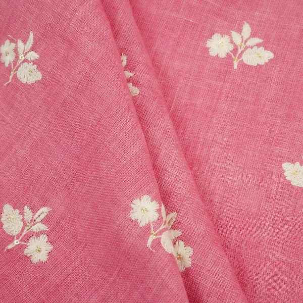 Rose_Pink_Thread_Embroidery_Pure_Linen_Fabric_Sn_31148_Default_Title