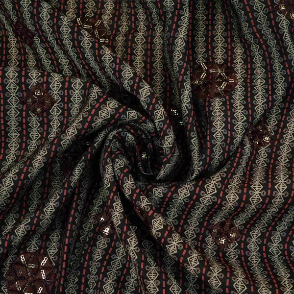 Charcoal_Brown_Geometrical_Stripes_Eri_Cotton_Silk_Fabric_Mtfg_31054_Default_Title